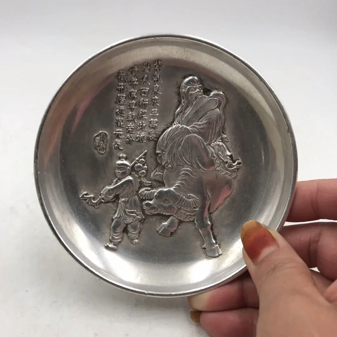 chinese copper elder Laozi's Exit favortie plate table decoration