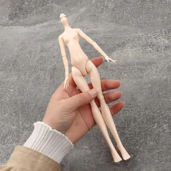 11CM Nude Fashion Dolls Spherical Moveable Joints White Skin Body Dolls Suitable 1/12 Scale Universal Head Change Makeup Gift