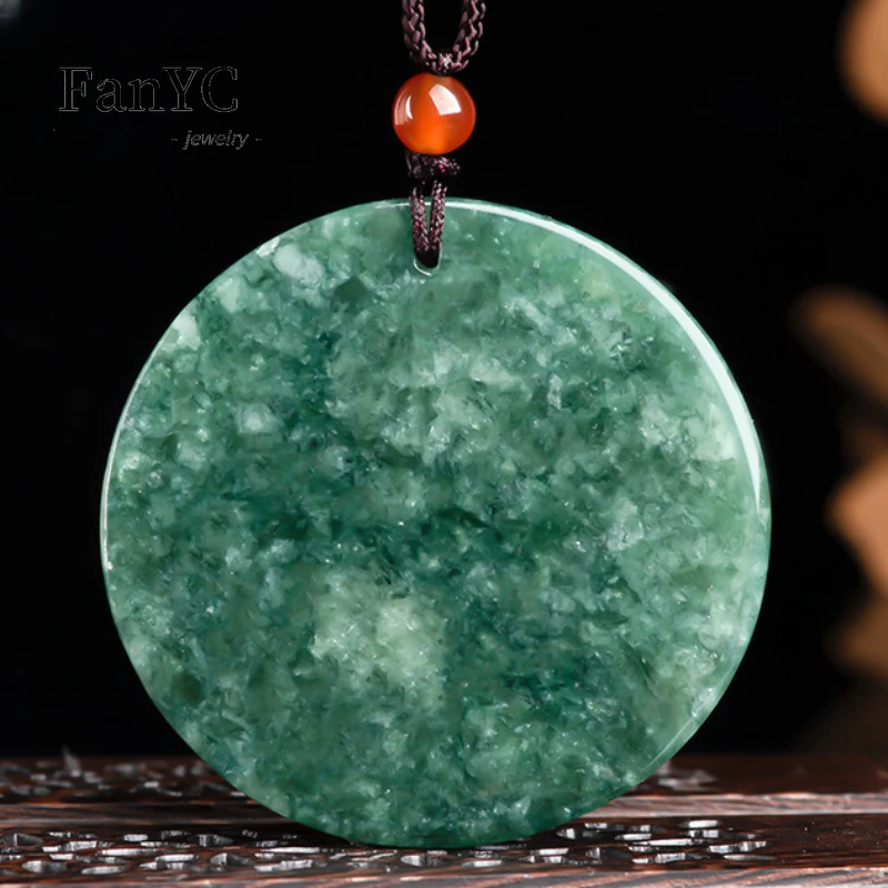 Myanmar Jadeite Qilin Pendant Hand-carved High-grade Exquisite Ice Jade Necklace Men and Women Lucky Auspicious Holiday Gift