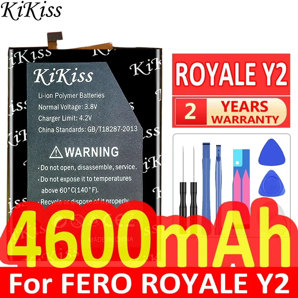 

Мощный аккумулятор KiKiss 4600 мАч для батарей FERO ROYALE Y2 мобильный телефон