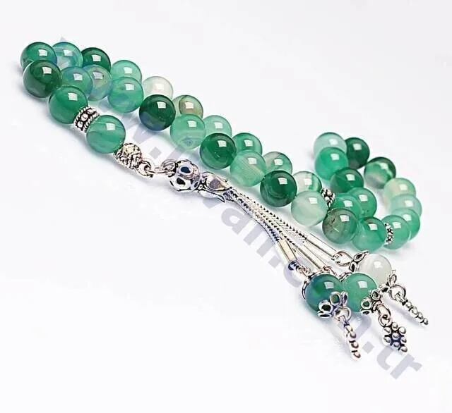 

IQRAH Agate Stone Rosary (925 SETTING SILVER)