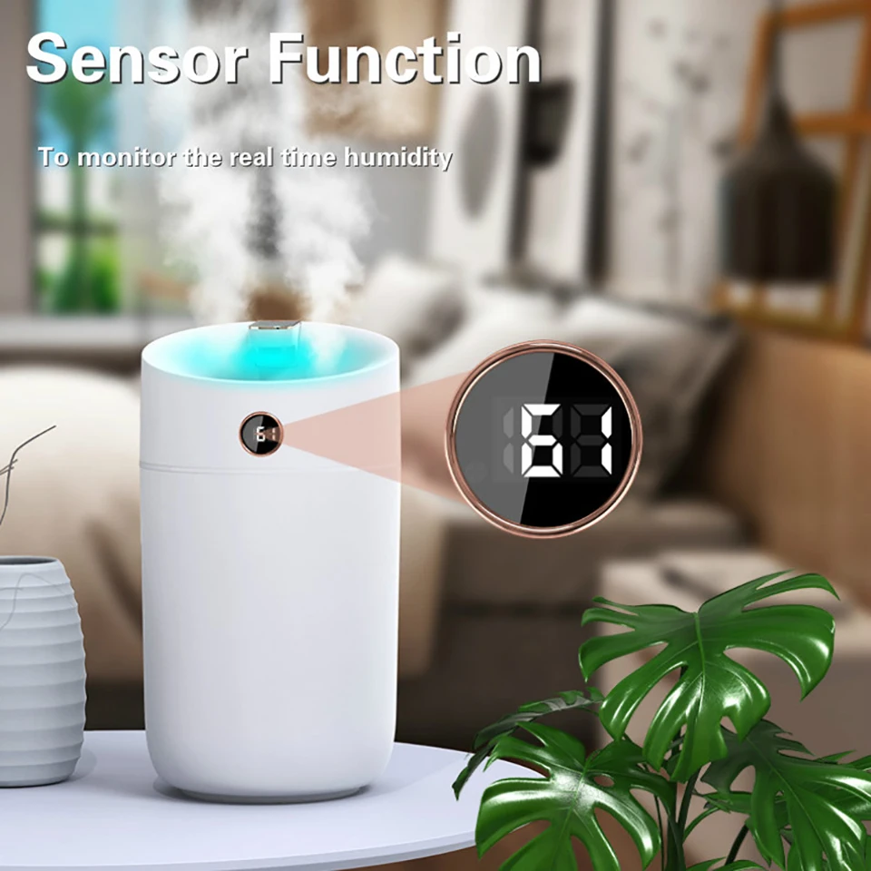 3000ml Ultrasonic Air Humidifier Diffuser With 7 Color LED Light  Mini USB Aromatherapy Diffusers Cool Mist Maker Home Purifier