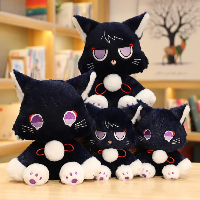 22/35/45cm Anime Scaramouche Cat Cute Plush Doll 22cm Genshin Impact Wanderer Pet Cosplay Stuffed Pillow Toy Birthday Gift