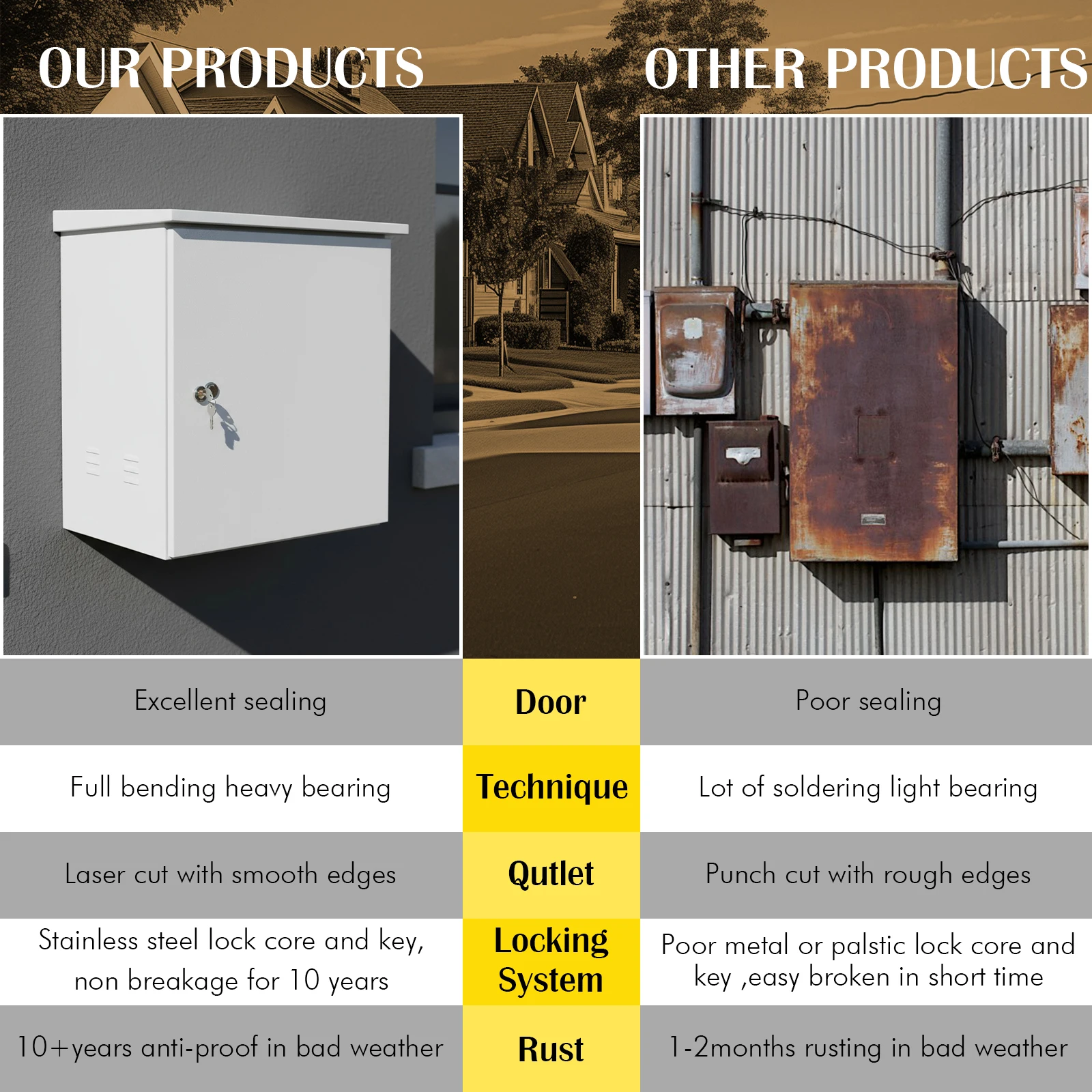 

12U Industrial Electrical Box Dustproof Electrical Junction Box Metal Wall Mount for Electrical Services and Battery Accessories