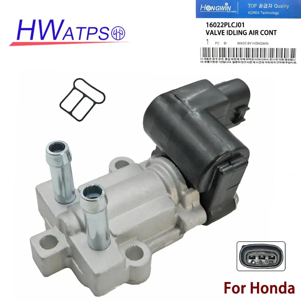 Válvula de controle de ar de velocidade ociosa 16022-PLC-J01 para Honda Civic DX EX GX HX LX Si Acura EL 1.7L 2001-2005 16022PLCJ01 2H1114 AC421