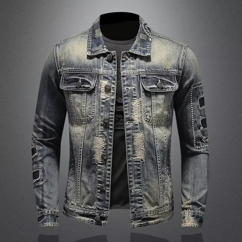 

2026 New Autumn and Winter Coats for Men Spring and Fall Trends Plankton Denim Cargo Jacket Loose Casual Men's Coat Winter