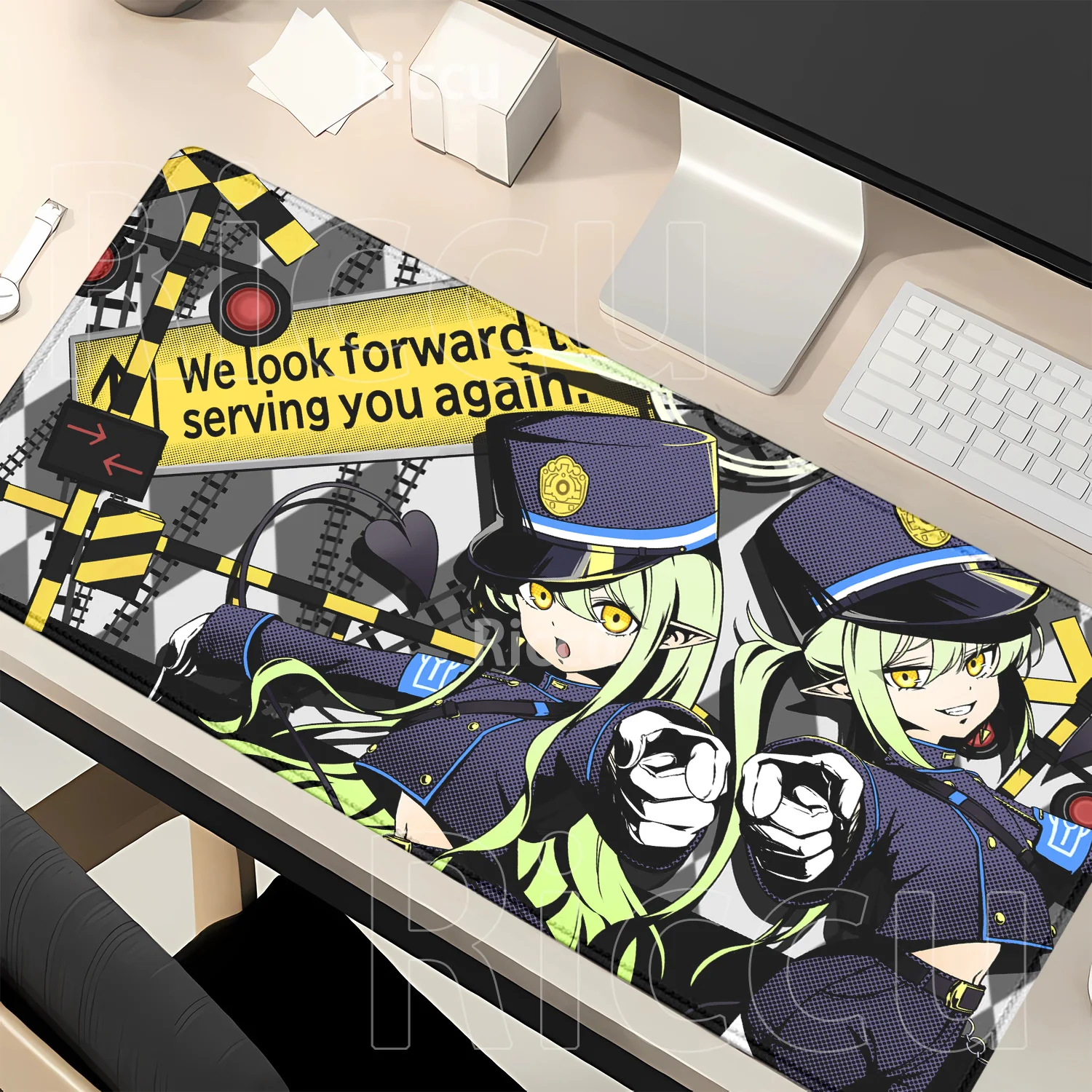 Mousepad Blue Archive Highlander Railroad School nozomi hikari Nonslip Gaming HD Printing Mouse Pad Keyboard Anime Girl Desk Mat