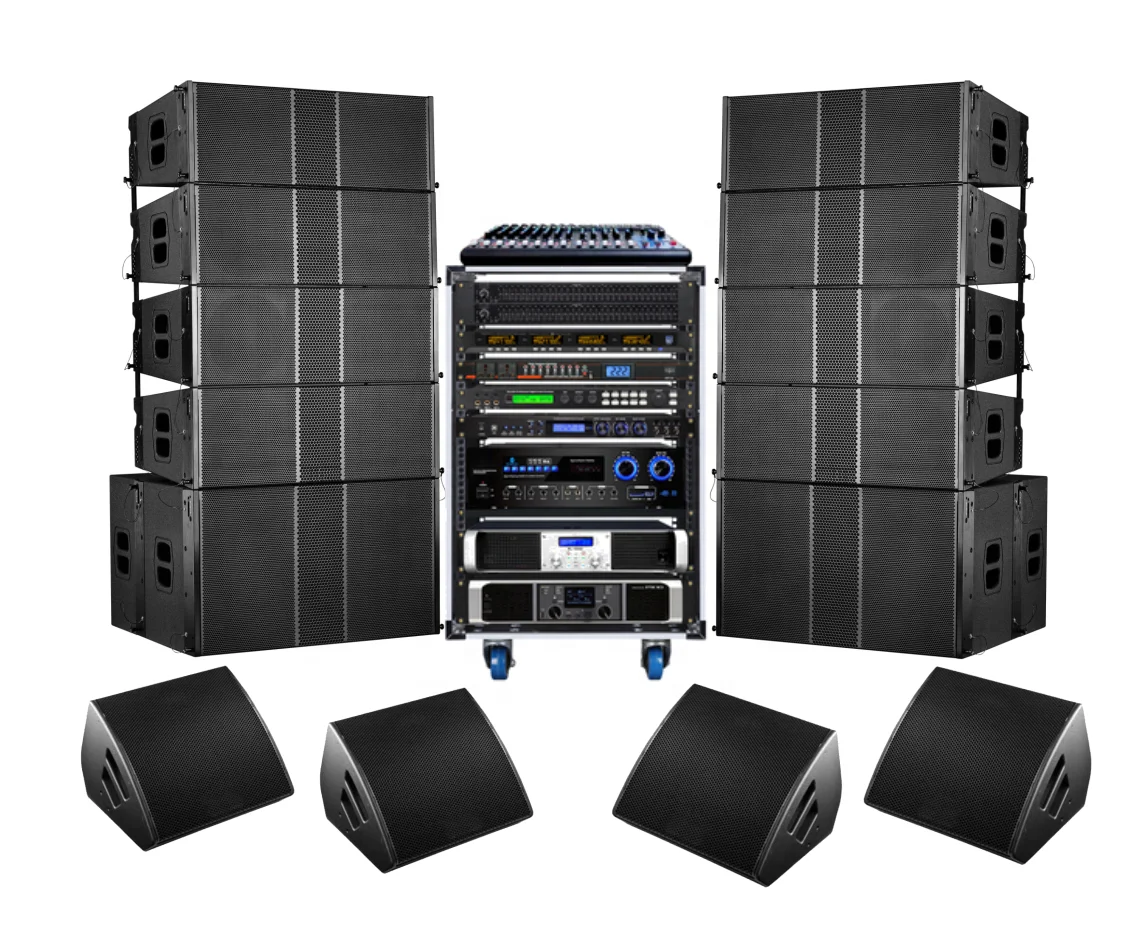 Alto-falante Line Array duplo de 8 polegadas de alta qualidade Sistema de som completo Pa