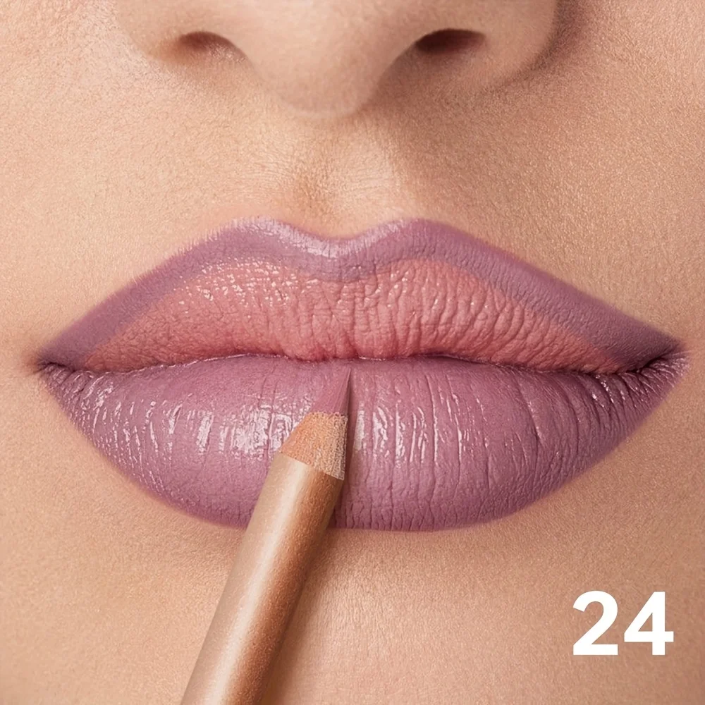 Matte Lip Liner Pencil Nude, langdurig waterdicht, veegvast, nauwkeurige omtrek, gladde romige formule
