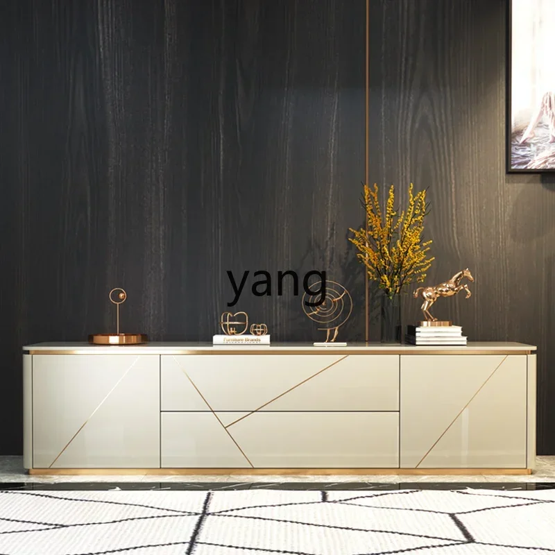 LH light luxury TV cabinet living room floor cabinet post-modern bedroom TV coffee table combination baking paint