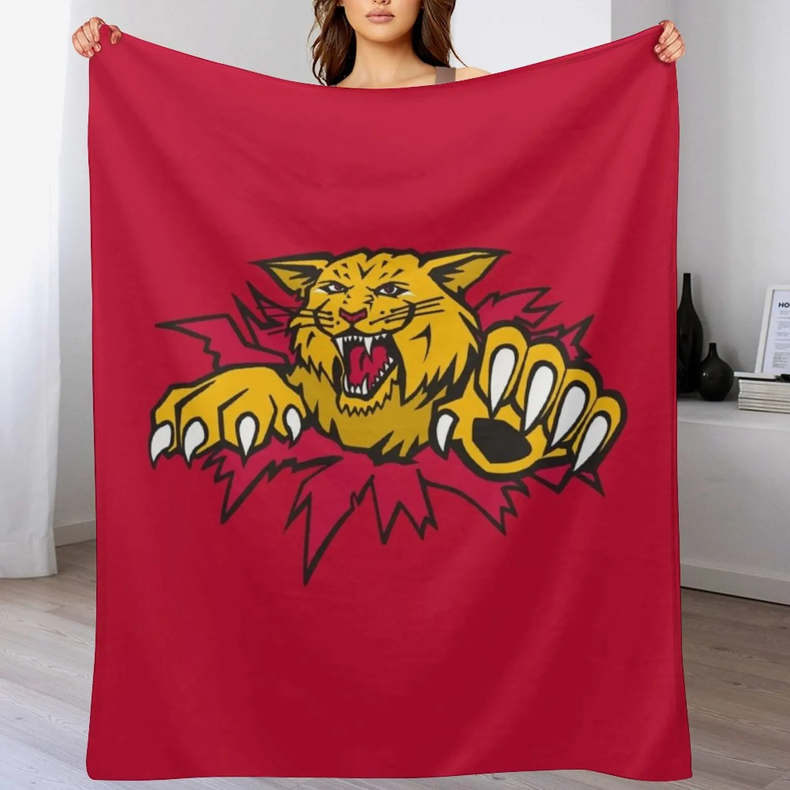 

Moncton Wildcats Throw Blanket Soft Bedroom Blanket for Night Sleeping