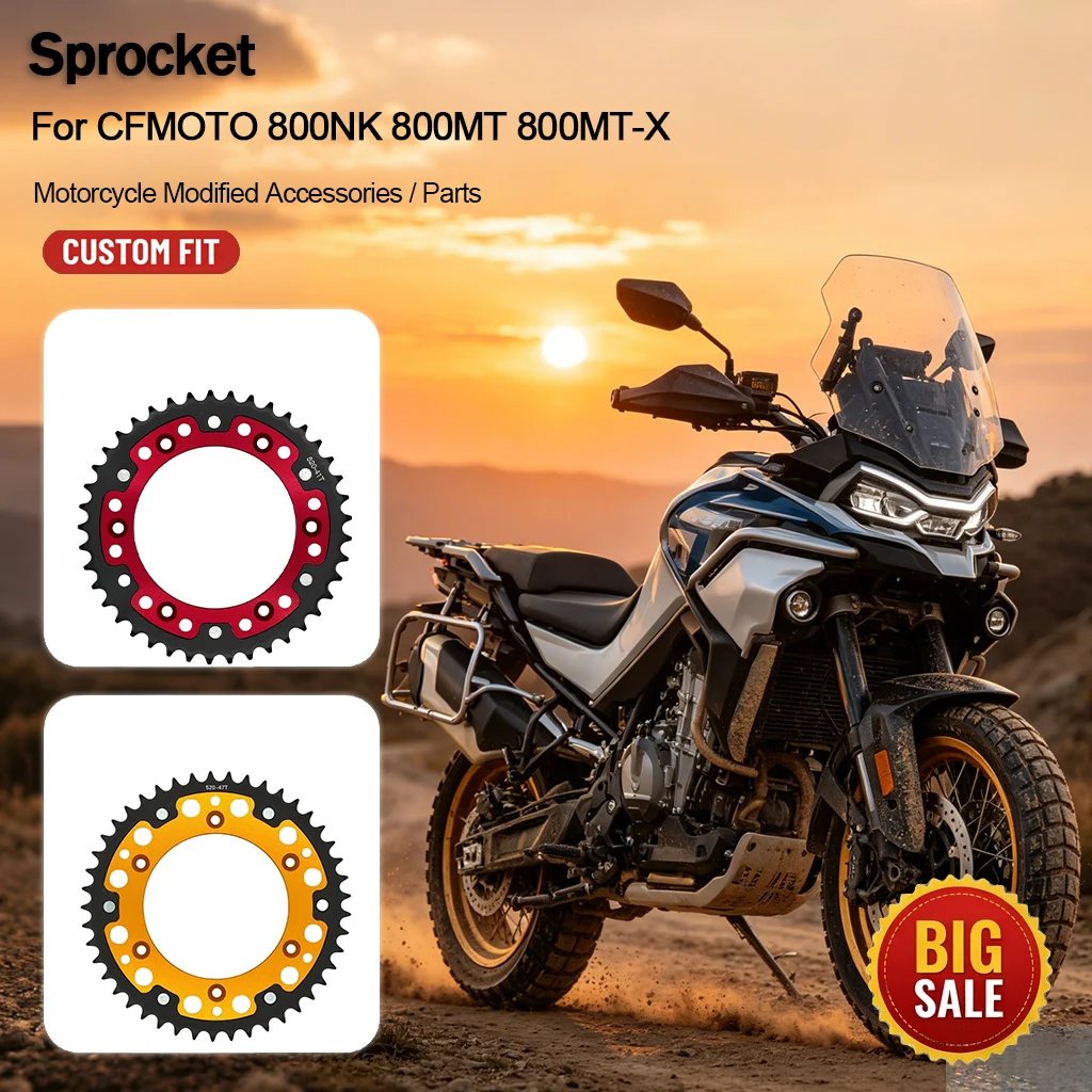 Front Rear Sprocket Motorcycle Modified Parts Multiple Teeth Options For CFMOTO 800NK 800MT 800MT-X