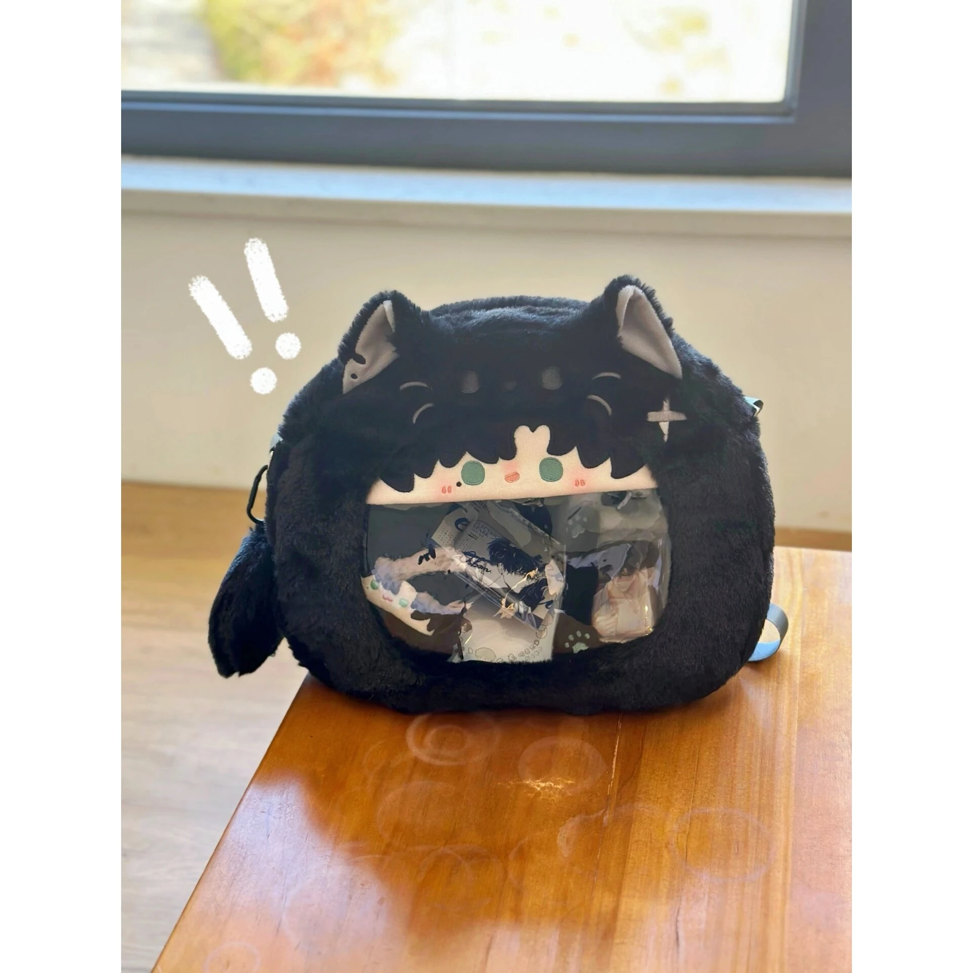 Anime Light and Night Crossbody Bag Osborn Cute Display Backpack Causal Fashion Transparent Pack Plushed Cute Ita Bag