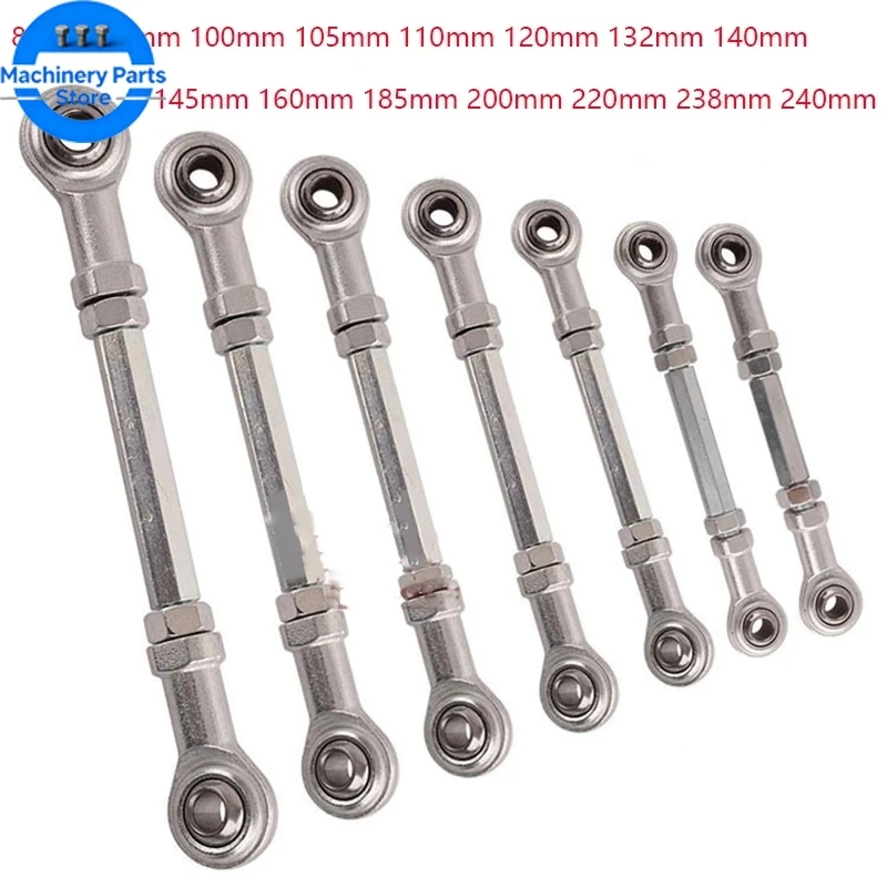 80-240mm 스티어링 타이로드 키트 볼 조인트 M8 볼 조이너 볼트 타이로드 전기 미니 키즈 ATV 고 카트 버기 쿼드 먼지 핏 자전거