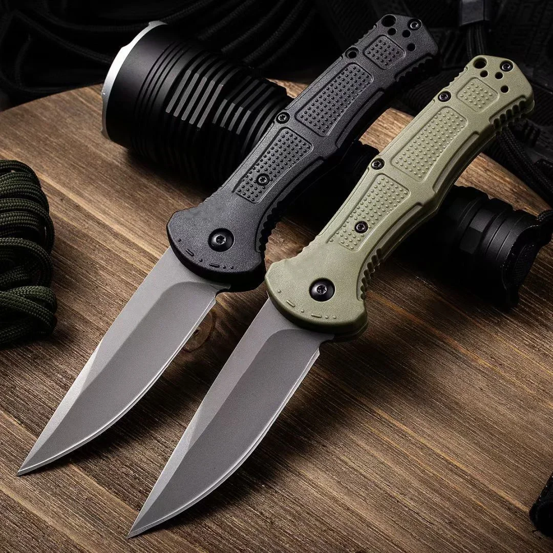 

D2 Blade BM 9070 Pocket Folding Knife Outdoor Camping Fishing Saber Nylon Fiber Handle Tactical Defense Knives EDC Tool