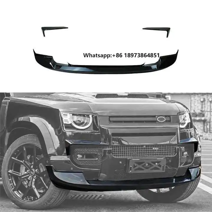 

For 2020 Land Rover Defender Car Front Bumper Lip Spoiler Splitter Bumper Lip Diffuser Cover Guard Protector
