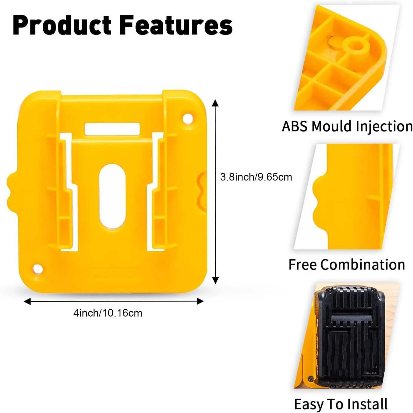 For Dewalt 20V/60V Battery & Drill Tool Holder Hanger Rack Garage Storage Organizer 10PCS with 30 Screws