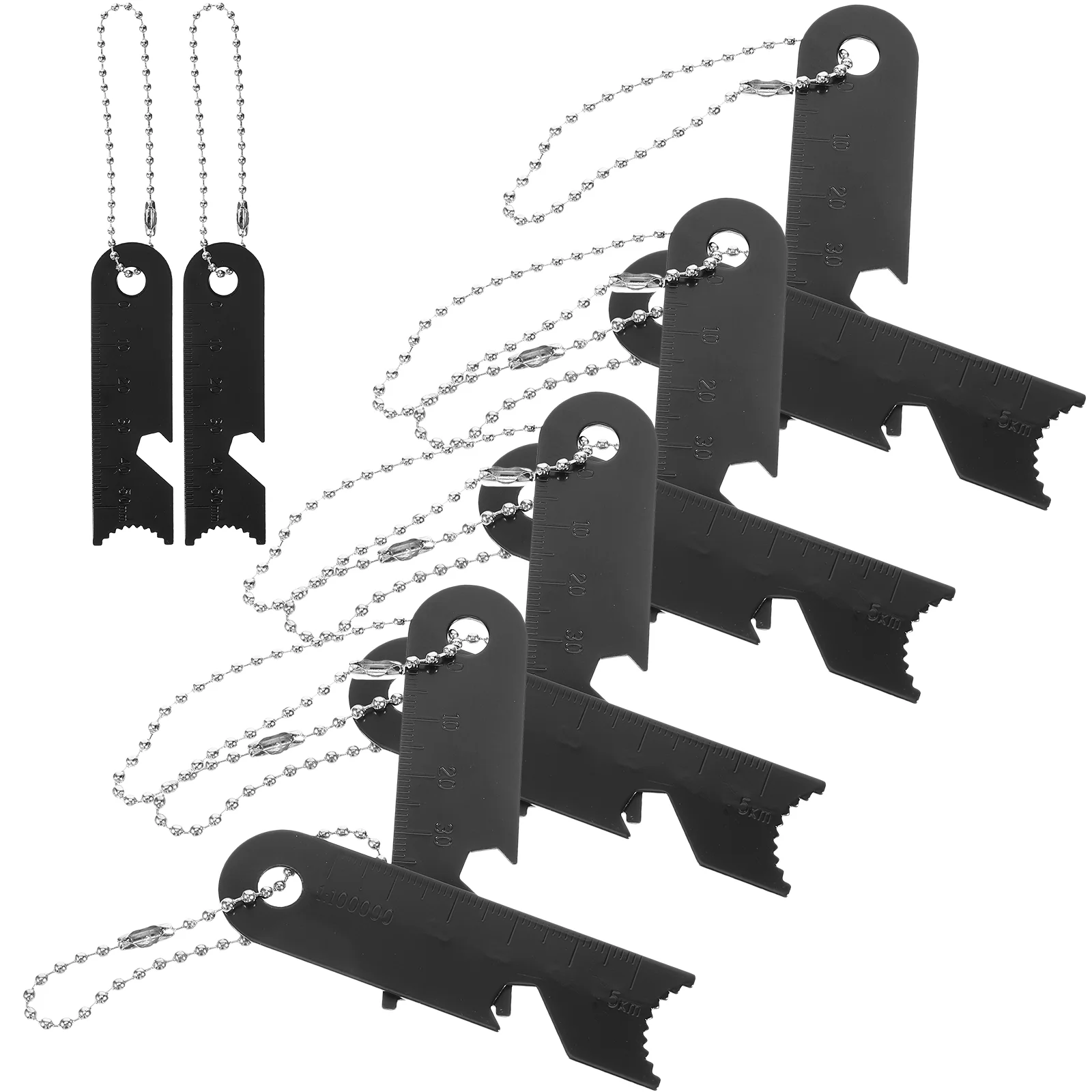 

10 Pcs Portable Fire Flint Scraper Survival Tools Outdoor Rod Ruler Manganese Steel Multi-function Rulers
