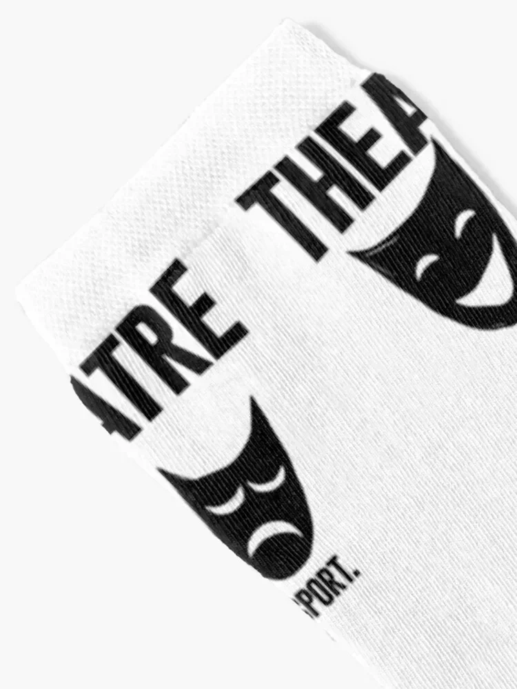 Theater is my sport - cool saying theater Socks cartoon christmas stocking retro kawaii Male Socks Women's