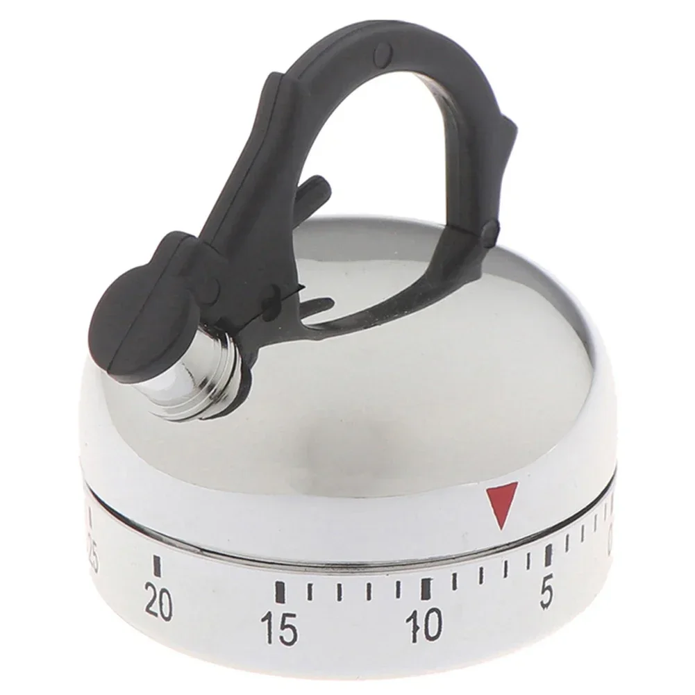 Kitchen Timer Alarm Mechanical Kettle Shaped Timer Clock Counting 60 Minutes Cuisine Kettle Styling Clock Timer