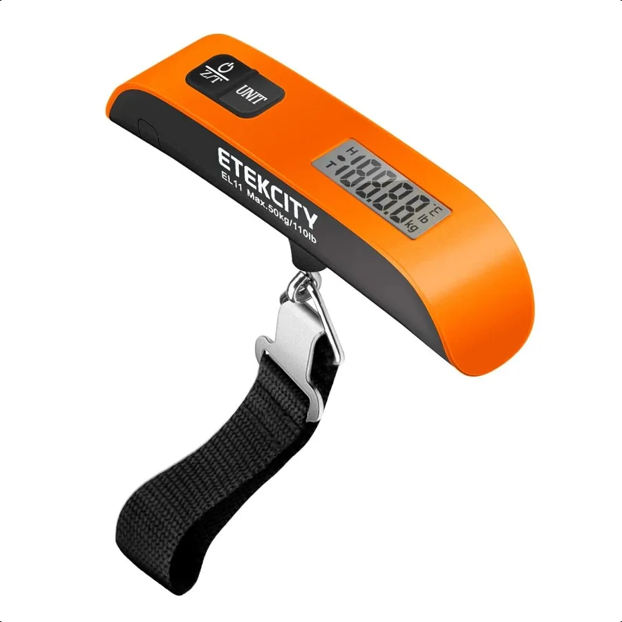 

Lage Scale Travel entials Digital Weight Scales for Travel Accories Portable Handheld Scale with Temperature Sensor Rubber Pain