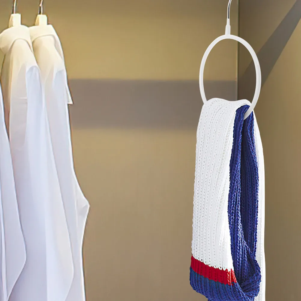 

4Pcs Circular Hanger Wide Range Uses Scarf Organizer Closet Ties Belts Towels Waistbands Vests Scarf Rack Tie Hanger