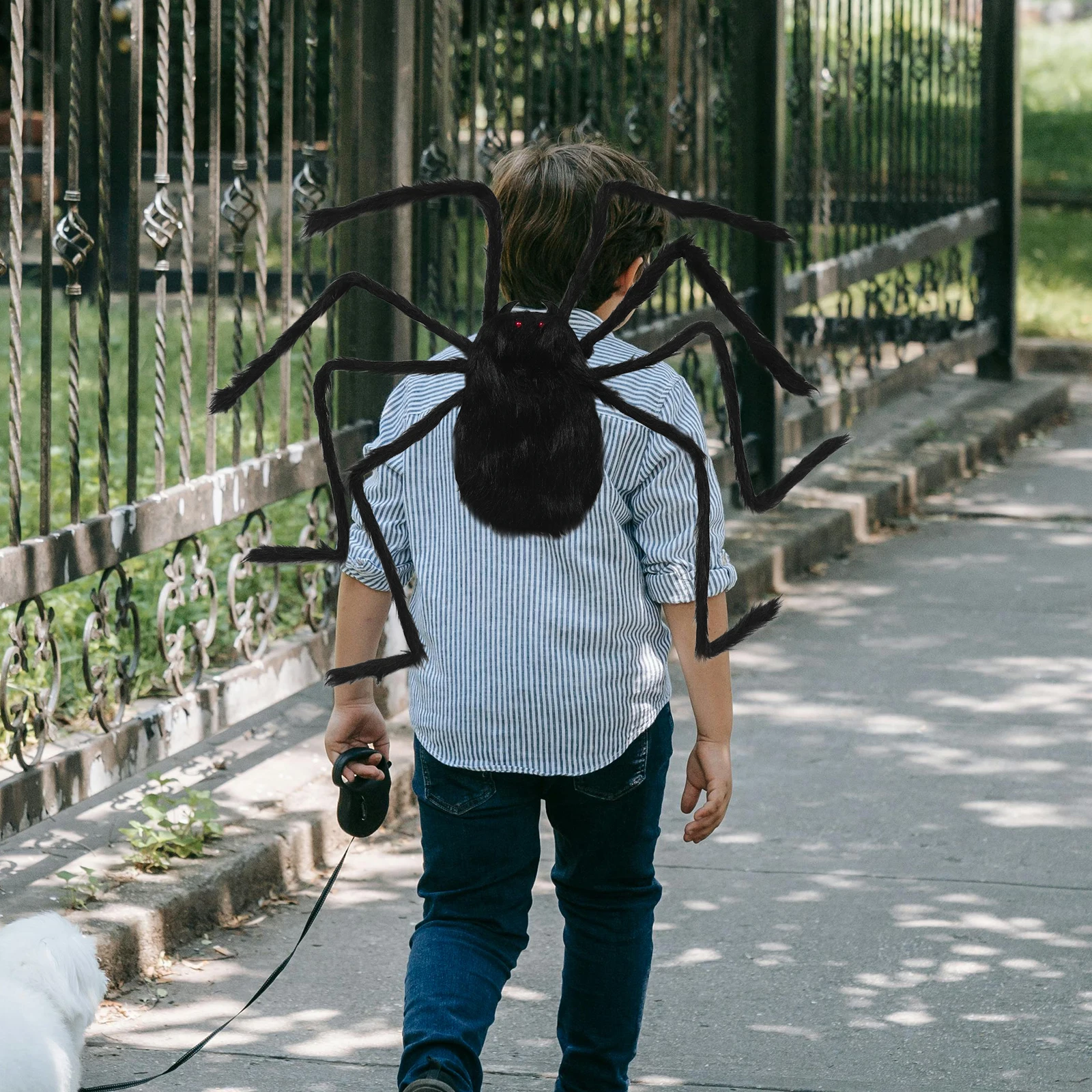

Large Halloween Spider Costume Giant Realistic Hairy Spider Adjustable Straps Halloween Party Cosplay Scary Decoration