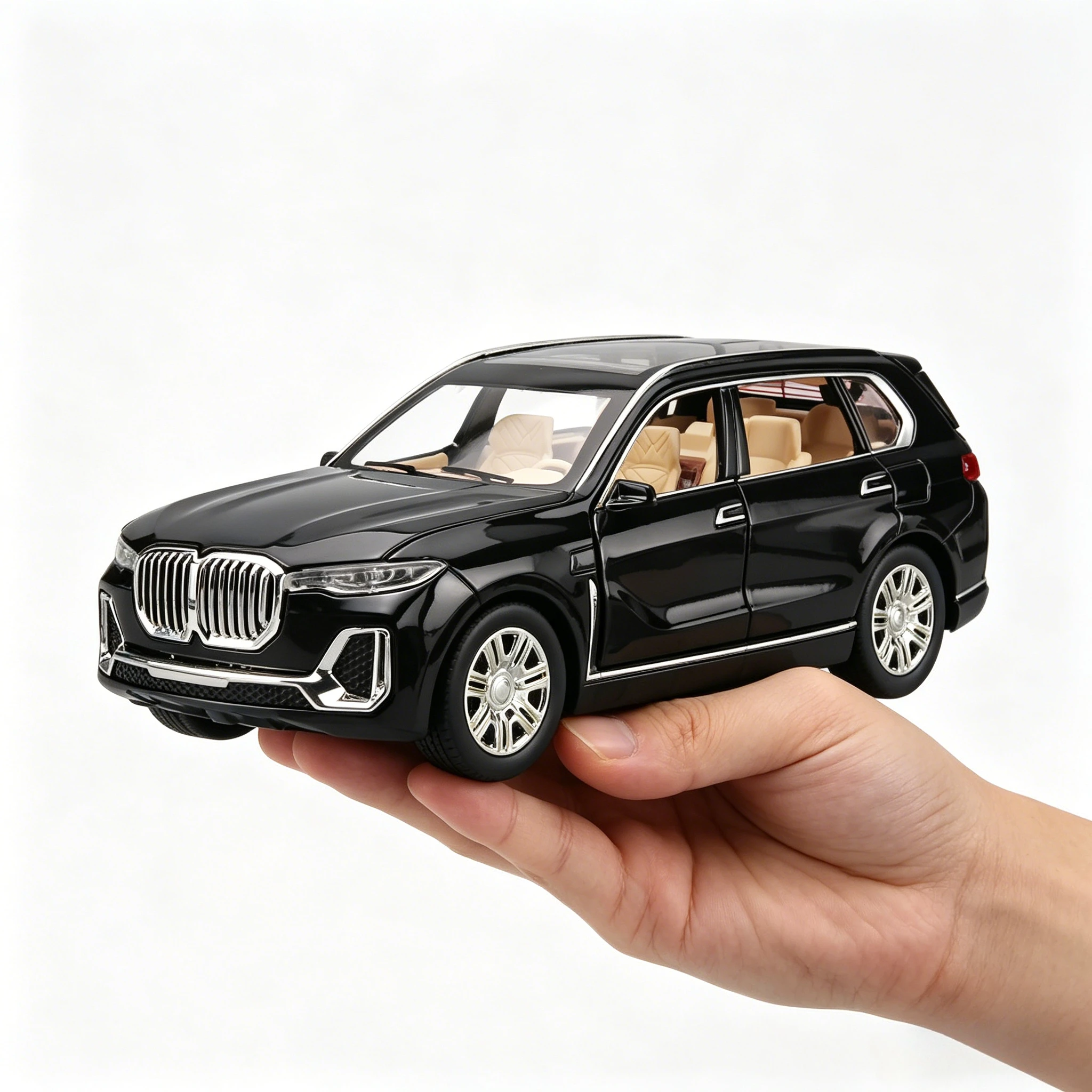 

Металлическая модель автомобиля X7 в масштабе 1:24, литая под давлением, внедорожник со звуком и светом, подарок для детей, коллекционная модель