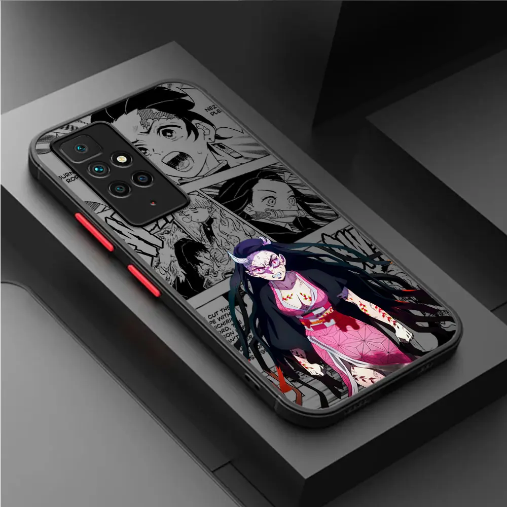 Funda trasera dura para Xiaomi Redmi Note 11, 10 Pro, 12, 13, 12S, 11S, 10S, 9, 9S, 8, 10C, 9A, 9C, 8T, 9T, PC, Demon Slayer, Anime