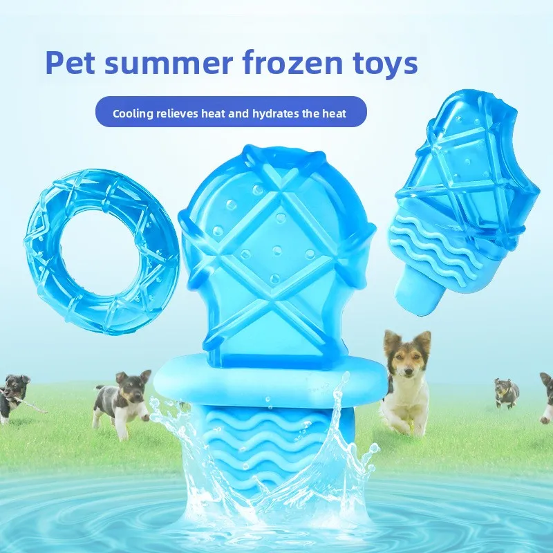 

Summer Ice Dog Popsicles To Relieve Heat and Cool Down Pet Products Water Injection Frozen Popsicles Dog Molar Toy Set