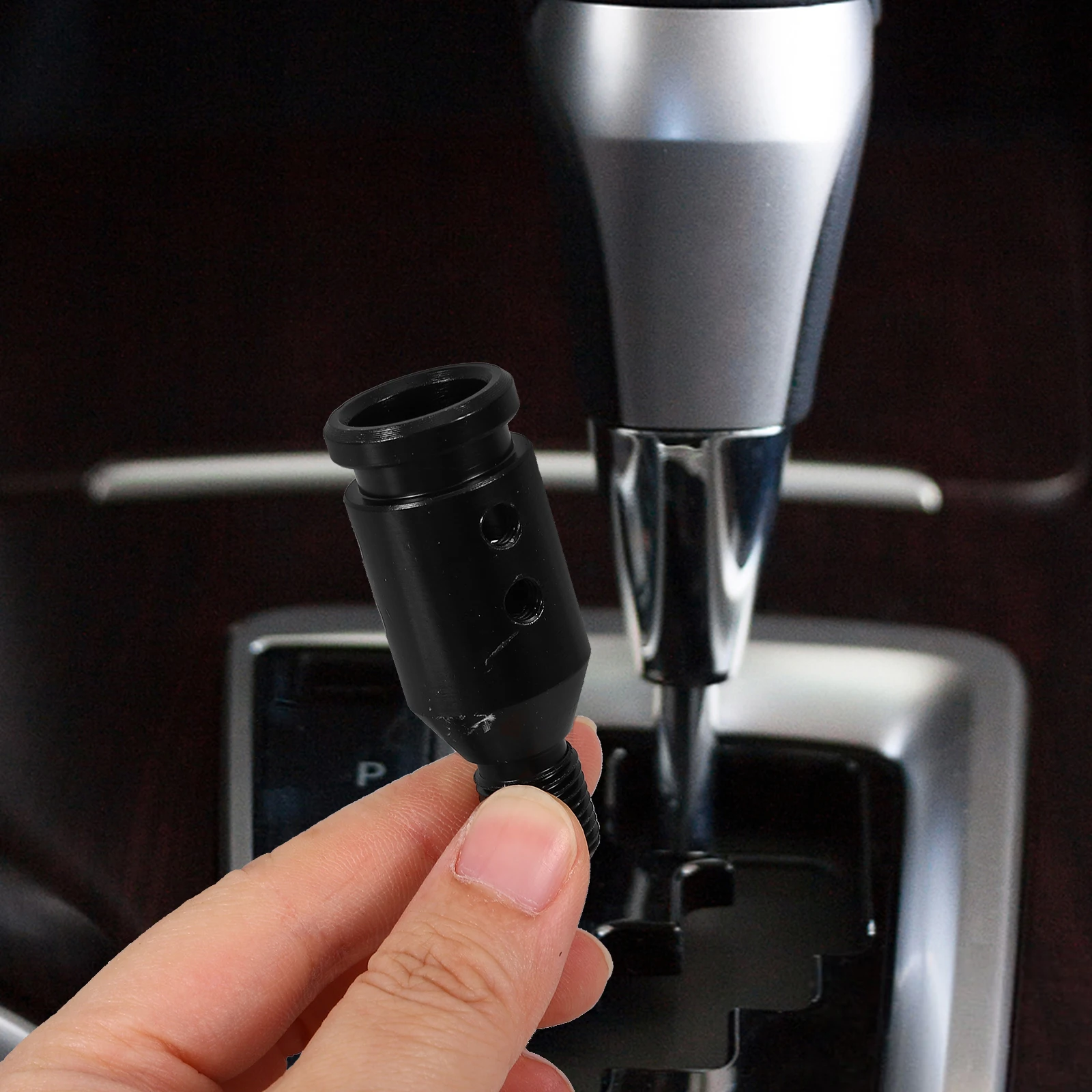 

Shifter Knob Adapter Gear Stick Connector Replacement Aluminum Alloy Manual Transmission Shifter Retainer Easy Install Durable