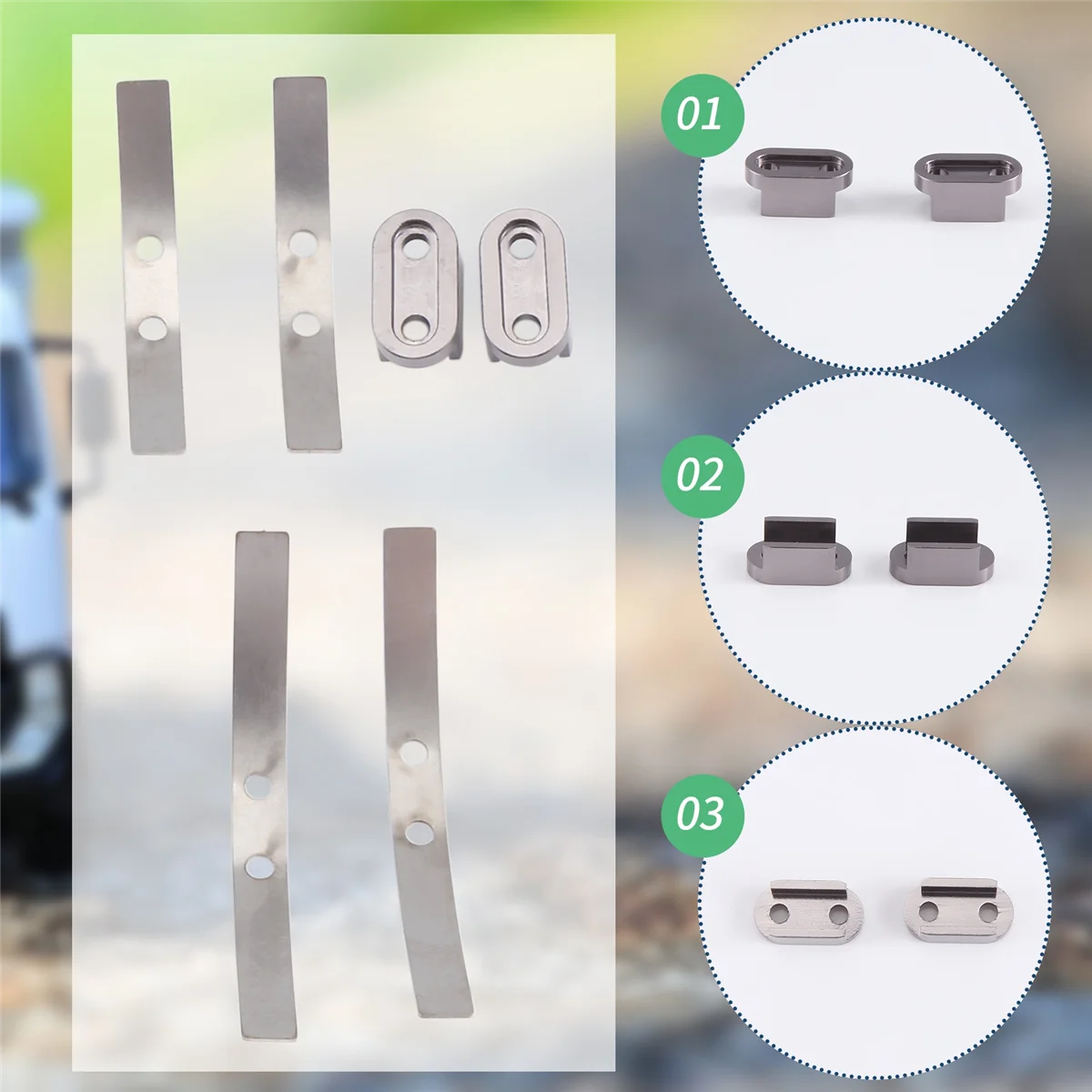 2Pair Steel Shock Absorption Leaf Springs Suspension for WPL D12 B14 B24 B16 B36 RC Truck Car Parts Accessories image 6
