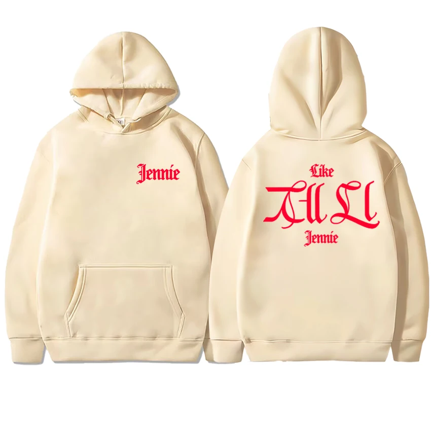 2025 جديد في مثل ألبوم جيني روبي واحد مزدوج الوجهين مطبوعة هوديي للجنسين موضة Y2k البلوز الرجال النساء بلوزة من الصوف