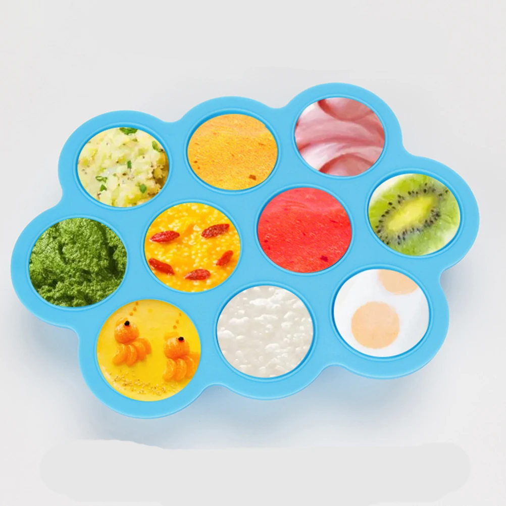 

Silicone Baby Food Freezer Tray with Clip-on Lid Perfect Storage Container for Homemade Baby Food, Vegetable & Fruit Purees