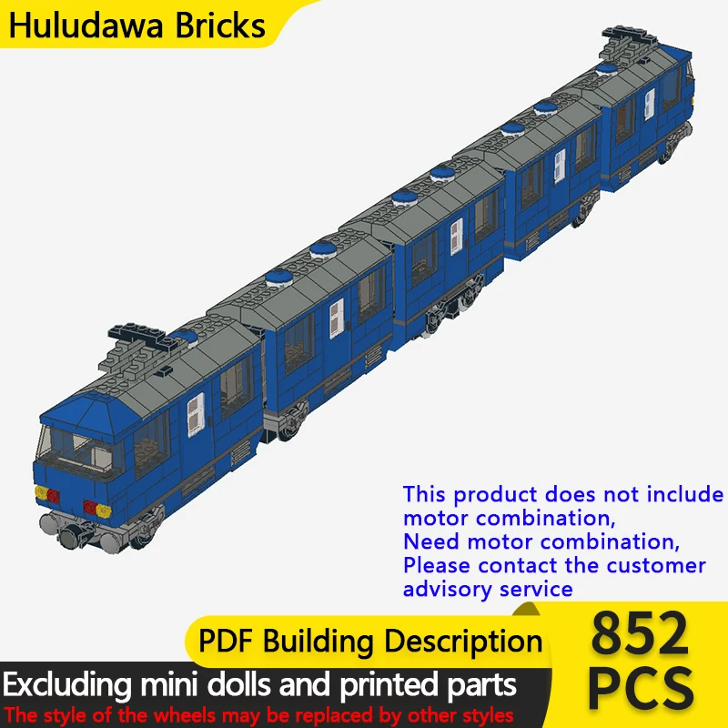 

City Car Model MOC Building Bricks Commuter Passenger Train Modular Technology Children Holiday Gifts Assemble Toys Suit