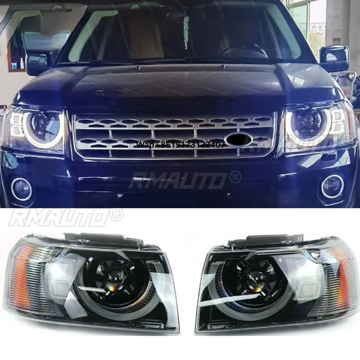 Dynamic Headlight Headlamp Daytime Running Light Low High Beam For Defender Freelander 2 2010-2014 Car Accessories