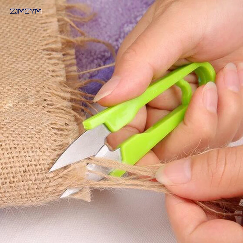 10PC/set Multi-purpose Tailor Small Scissors Clippers Sewing Trimming U-Shape Scissors Nippers Embroidery Essential Cutter Cross