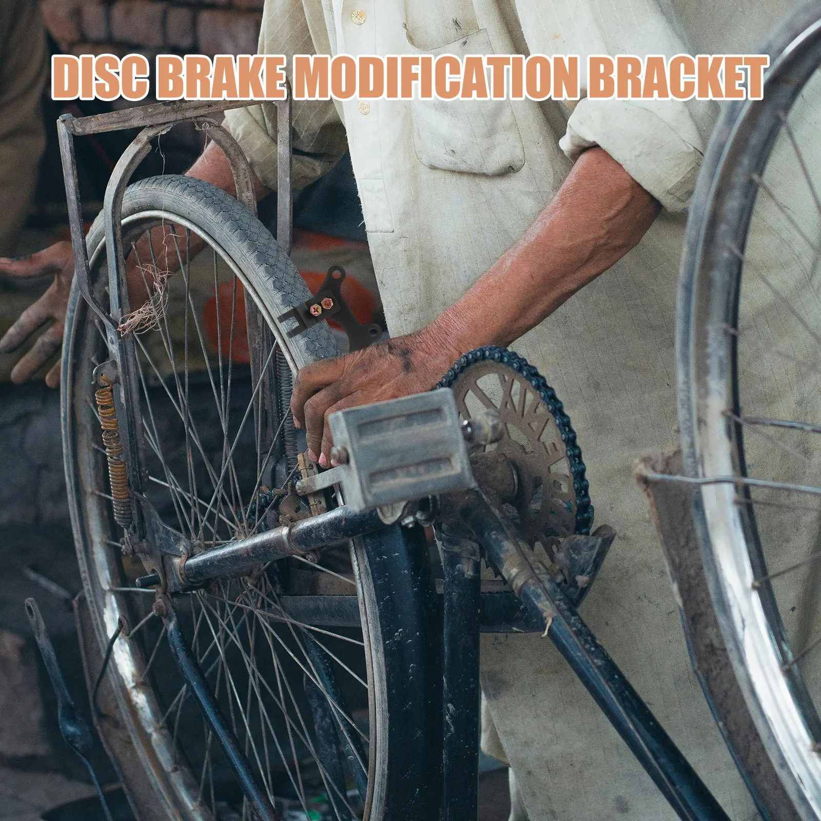 

1Pair Bike Disc Brake Adapter Converter Metal Disc Brake Conversion Bracket Improved Braking Power for Standard Bicycle