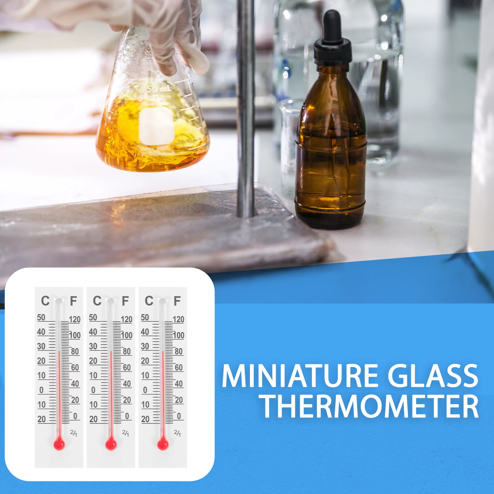 

30Pcs Micro Temperature Gauge Functional Mini Thermometer for Miniature House Furniture - Stylish Glass Thermometer for Office