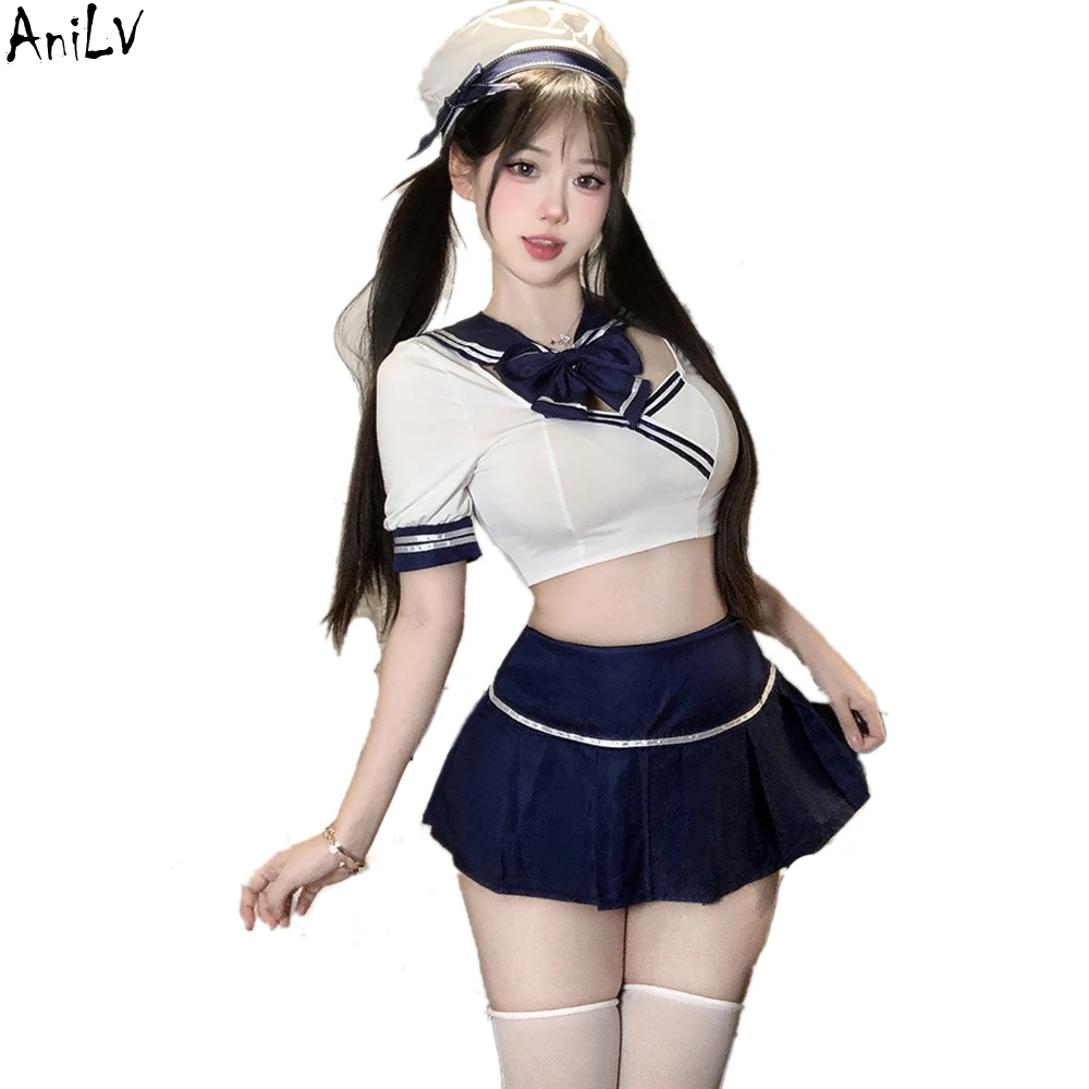 

AniLV Japanese Anime Sailor Uniform School Student Girl Outfit Cosplay Costumes
