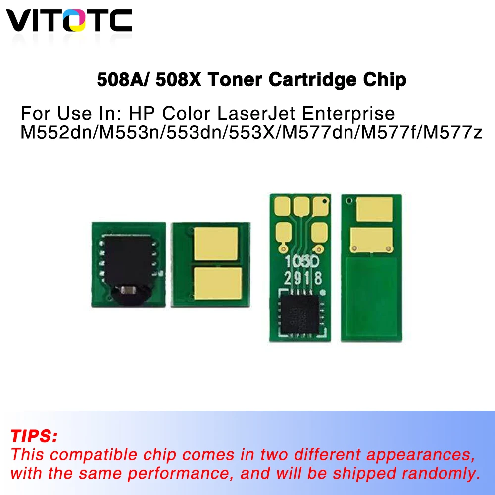 

4PCS Compatible 508A 508X Toner Cartridge Chip For HP Color LaserJet Pro M552dn M553db M553n M553x M577dn M577f M577z