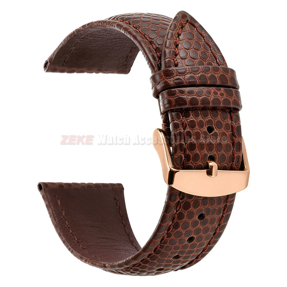 Echtleder-Uhrenarmband mit Eidechsenmuster, Wasserdicht, Schnellverschluss, Lederband 16/18mm 20mm 22mm Universeller Ersatz-Armbandriemen – Detail 20