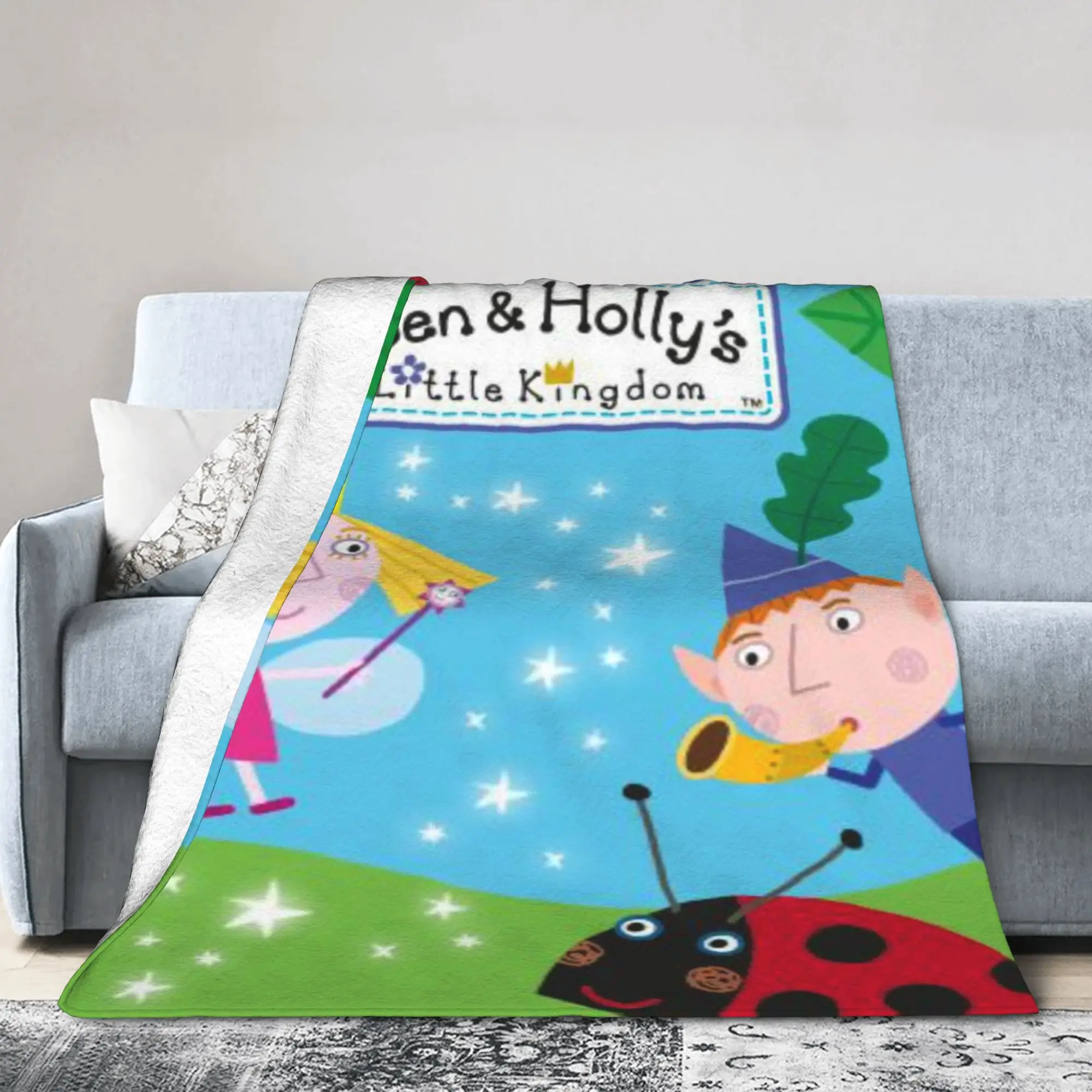 

Ben and Holly's Kingdom ben y holly Blanket Soft Fleece Healing Gift Throw Blanket Bedspreads