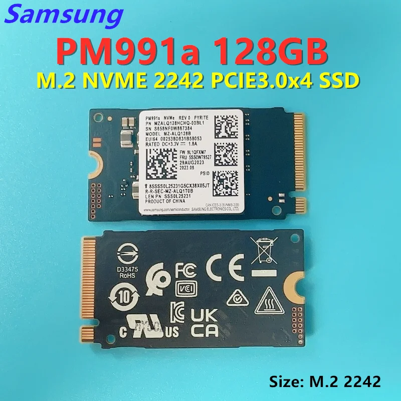 Samsung Solid state drive PCIE3.0 2242 M.2 NVME PM991a 128GB /PM9B1 256GB PCIE4.0 M.2 2242 NVME SSD OEM Package