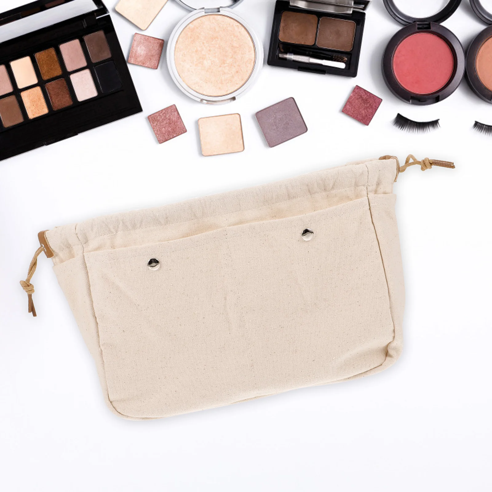 

Portable Canvas Bag Drawstring Storage Pouch Makeup Travel Toiletry Bags Premium Material Hemp Rope Sturdy Zipper