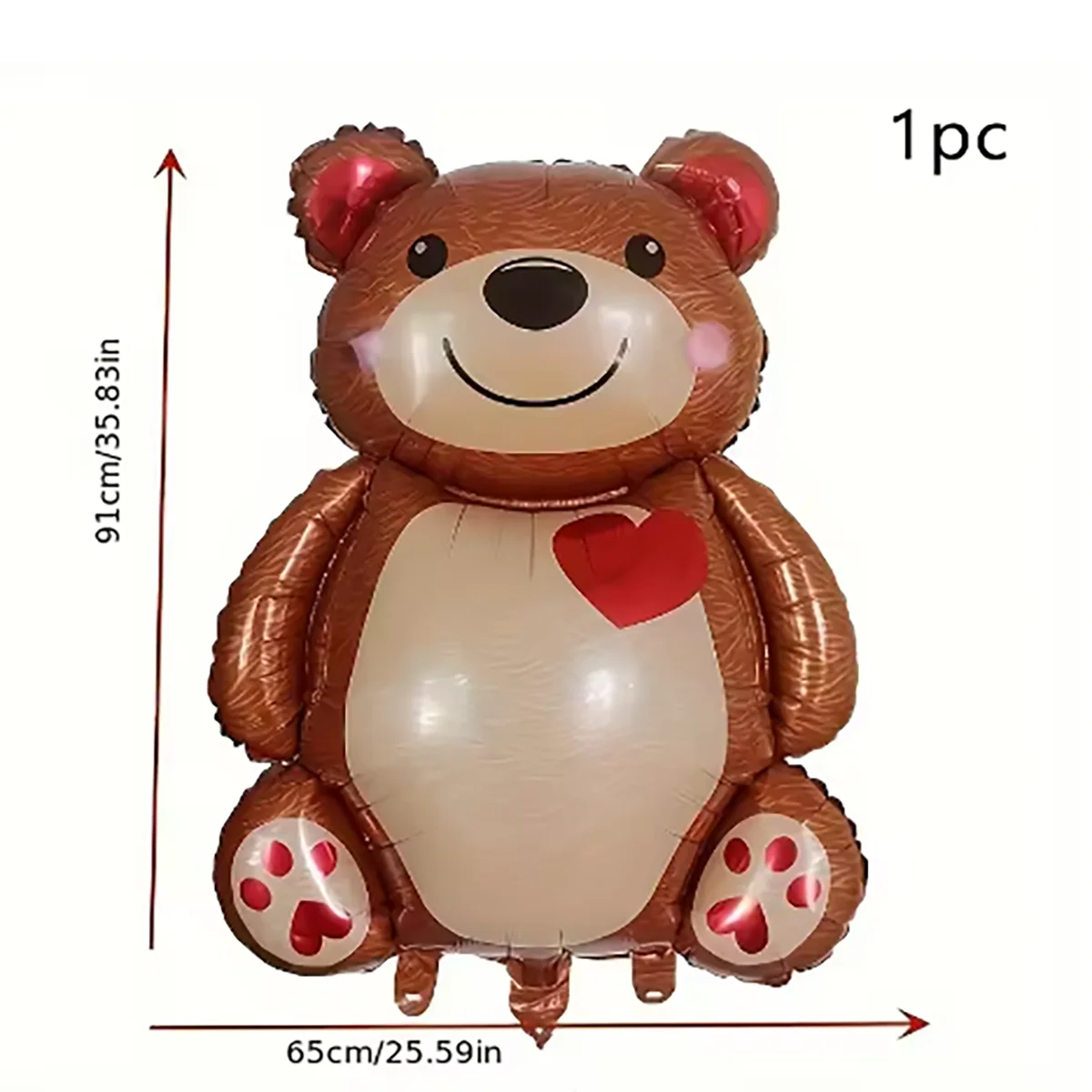Urodziny dziecięce wesele dekoracja tortu mama prysznic tło ogromny miś folia aluminiowa balon uścisk niedźwiedź — zdjęcie 7