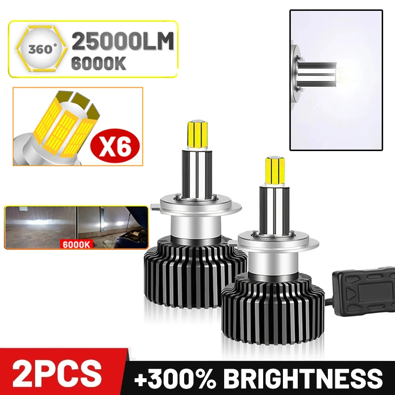 360 Led Lamp H7 H1 H11 9012 Hir2 Led Headlights Canbus Car lights turbo HB3 9005 HB4 9006 Fog Lamps LED Mini Headlight Bulb