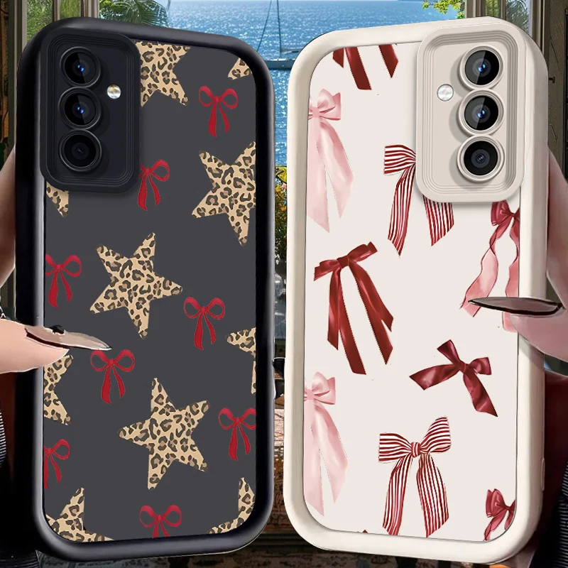 Rosa Schleife Kirsche Hülle für Samsung Galaxy A53 A36 5G A35 A34 A33 A32 A30 A26 A24 A23 A22 A20 A16 A15 A14 A13 A12 4G A06 M55 Cover