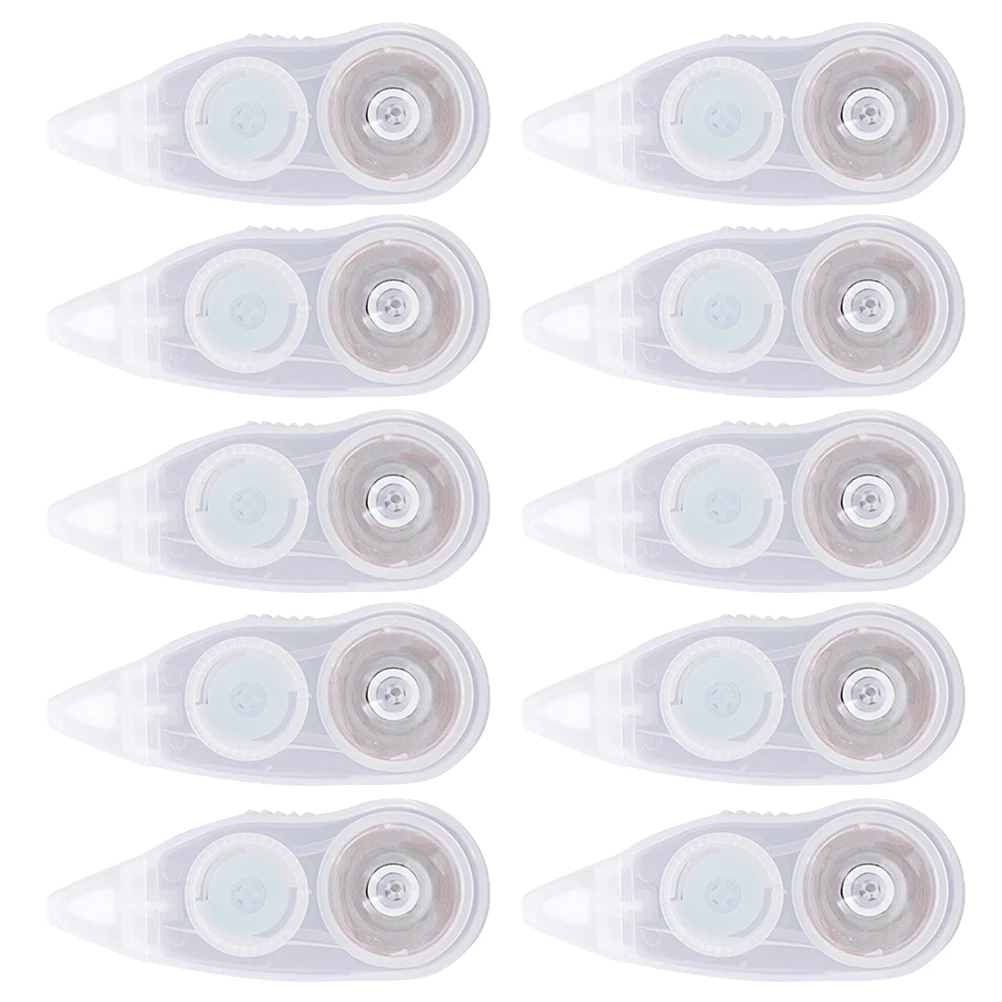 

10pcs Correction Tape Office Supplies Double Sided Adhesive Dots Stick White Roller Eraser Wipe Out Craft Project School Use