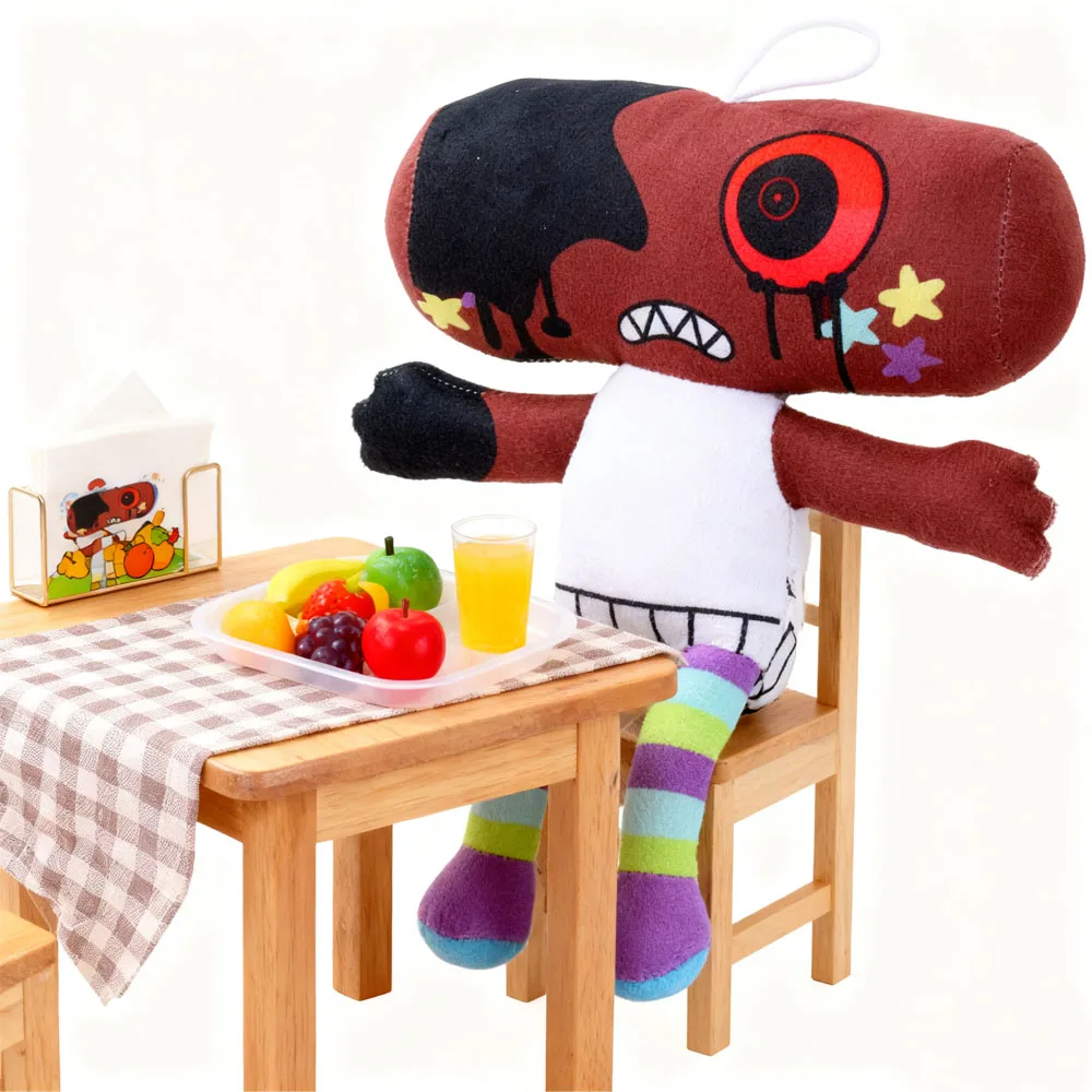 

Big Eye Cartoon Character Plush Toy Stuffed Doll | Unique Design Soft Stuffed Animal for Kids, Colorful Striped Legs